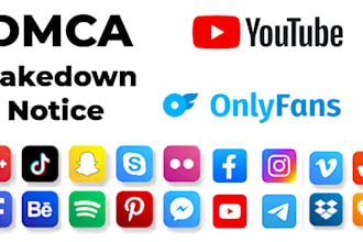 send dmca takedown notice to google,onlyfans, reddit, instagram, facebook,tiktok