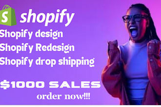 build shopify website design shopify redesign set up shopify SEO dropshipping