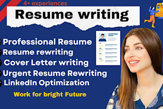 provide professional resume writing cv cover letter service