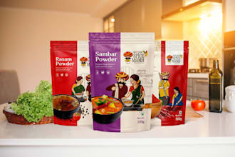 create cartoon packaging illustration and branding for product packaging
