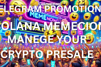 telegram promotion presale promotion sol crypto new token to get token  holders