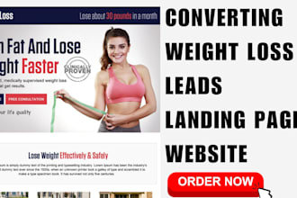 design high converting weight loss website fitness website for weight loss leads