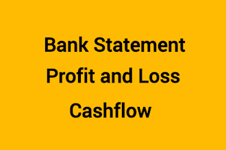 do bank statement, cashflow, profit and loss and financial statements