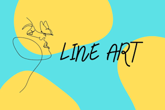create artistic line art illustration and vector line art