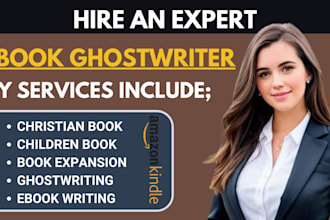 ghostwrite, edit kdp poetry, memoir,  children illustration book, christian book