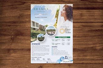 design professional real estate flyer, banner and brochure