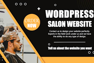 professional salon website, modern and responsive