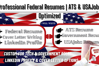 write and edit your ats federal resume for usajobs and executive roles