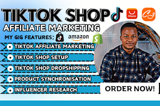 setup tik tok shop dropshipping influencer tiktok affiliate marketing campaign