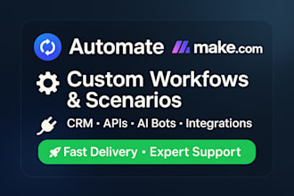 create custom make com scenarios and app integrations