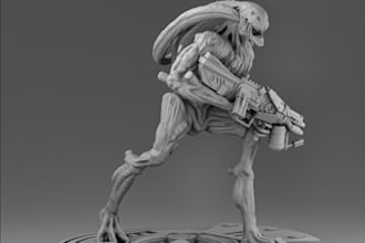 sculpt 3d animal model, 3d creature, 3d dragon model and 3d dog for 3d printing