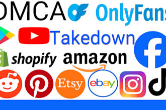 send dmca takedowns notice to remove tiktok,reddit,facebook shopify,instagram