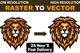 perfectly trace logo or image in vector