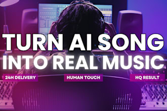 remake your ai generated song into professional, real music