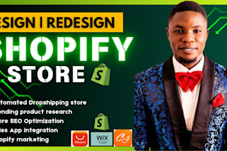 develop shopify dropshipping store, build or redesign ecommerce website expertly