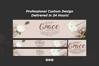 design custom etsy branding kit, candle logo, label delivered in 24 hours