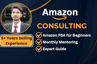 be your amazon fba consultant, coach and mentor