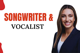 be your female singer in english and in french, rock vocal on your song, edm
