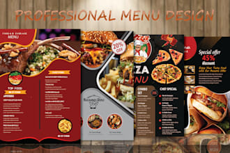 create a professional food menu