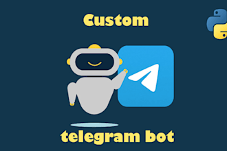 design custom telegram bot, chat bot, crypto bot, trading