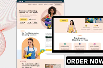design clean responsive wordpress website booking website house cleaning website