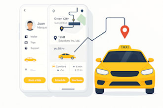 develop taxi booking app like uber clone ride share app car rental app taxi app