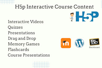create h5p content and integration with moodle, wordpress etc