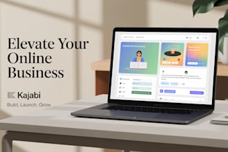 create kajabi website, kajabi landing page or kajabi online course website