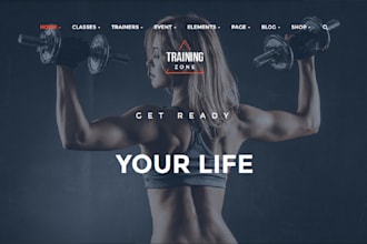build an elegant gym website yoga website or fitness website