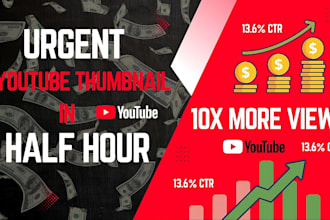 design daily vlogging you tube thumbnail in half hours