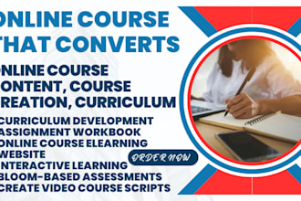 online course content course creation curriculum training manual lesson plan