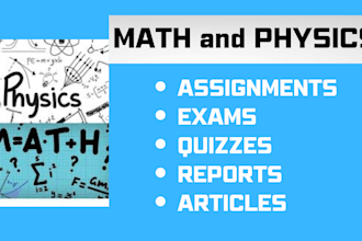 help you with math and physics related works