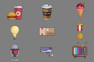 make any object, item or icon in pixel art for your game
