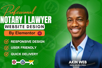 build a professional notary, lawyer, legal, attorney or law firm website