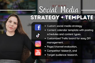 custom social media strategy and content creation template