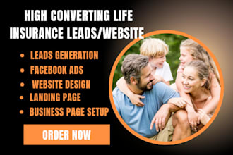 design life insurance website in 48 hrs  insurance landing page insurance leads