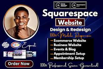 do squarespace website design and redesign, squarespace online store development