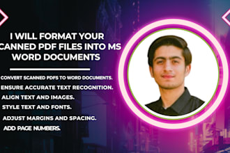 format your scanned PDF files into ms word documents