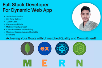 do web development using mern stack or be your mern stack developer