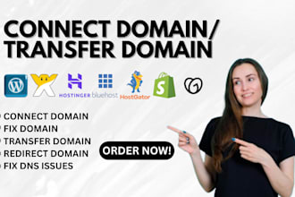 connect domain connection transer domain fix domain on hostinger wix shopify dns