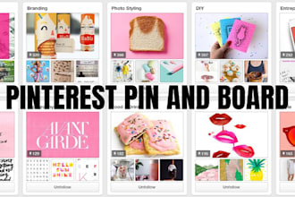 setup, optimize and do  pins and boards pinterest marketing