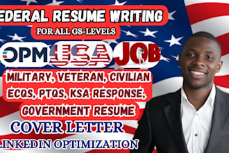 write federal resume for usajobs, professional ecq, mtqs, ptqs resume
