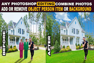 photo edit combine, add remove replace background object item person from image