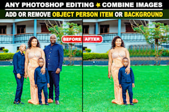 photo edit combine, add remove change background object person people from image