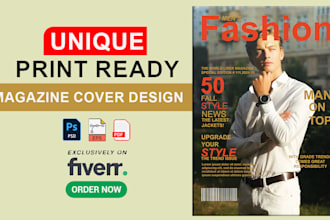 design professional magazine cover