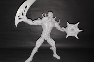 sculpt 3d action figure figure painting, status animal figure resin printing