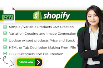 convert vendor files to CSV, bulk import simple and variable products on shopify