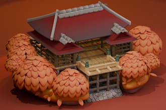 create low poly models game props or asset packs