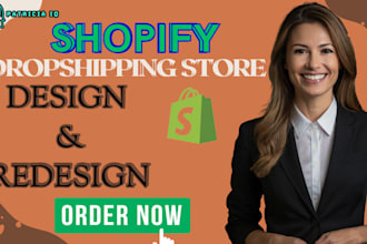 design shopify store setup redesign shopify dropshipping pod store shopify seo