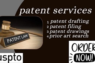 do patent search , patent filing and patent drafting